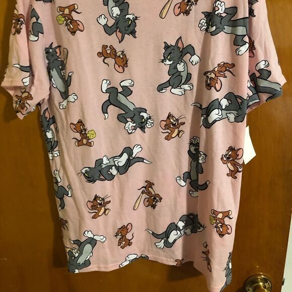 Tom And Jerry Tshirt Mens Large Pink - Picture 2 of 4